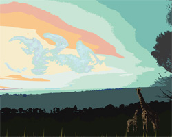 Jungle theme teal with giraffes